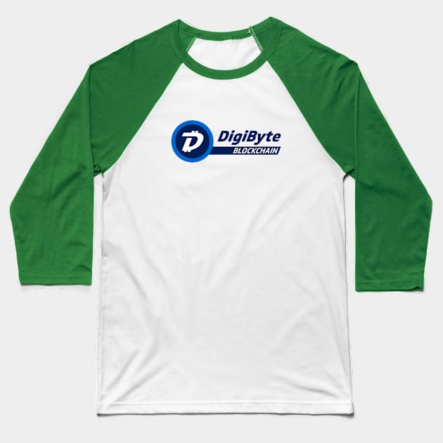 Digibyte Blockchain Baseball T-Shirt by Midnightrainbow